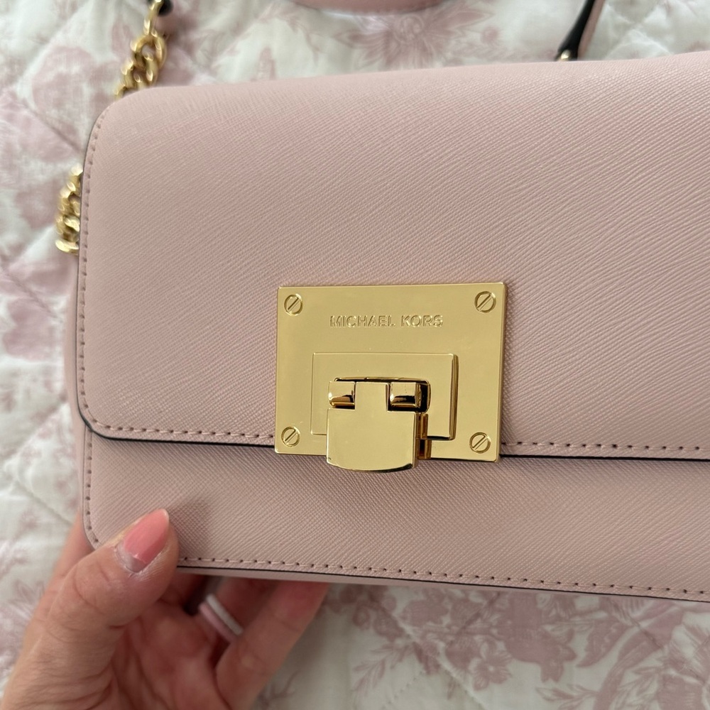 Michael Kors Pink Tina Small Leather Crossbody - Picture 3 of 6
